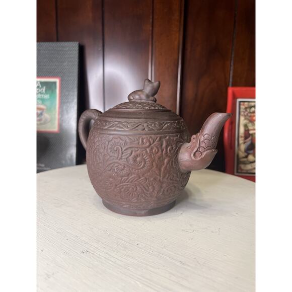 Yixing Zisha Chinese Clay Teapot 2008 Purple Clay Handmade Year Of Rat - Picture 4 of 10